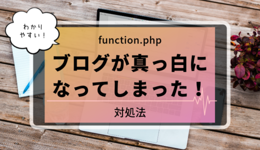 【ワードプレス】function.phpをいじってブログが真っ白になってしまった時の対処法